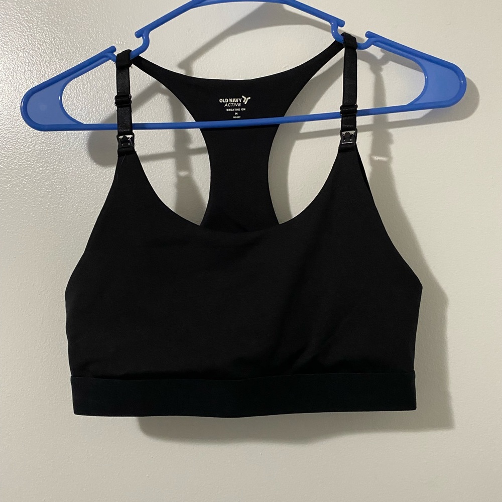 old navy black sports bra